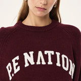 P.E NATION - Legacy Knit Crew - Mahogany / Whisper White