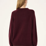 P.E NATION - Legacy Knit Crew - Mahogany / Whisper White