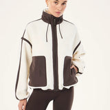 P.E NATION - Lennon Sherpa Jacket - Whisper White / Coffee