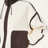 P.E NATION - Lennon Sherpa Jacket - Whisper White / Coffee