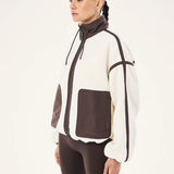 P.E NATION - Lennon Sherpa Jacket - Whisper White / Coffee