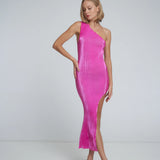 L'IDÉE - Gigi Lidi Split Gown - Flamingo