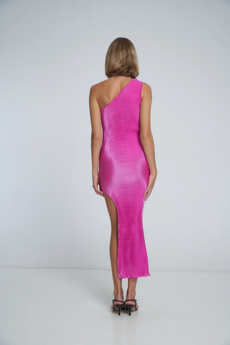 L'IDÉE - Gigi Lidi Split Gown - Flamingo