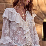 SPELL - Labyrinth Lace Blouse - Cloud Cream