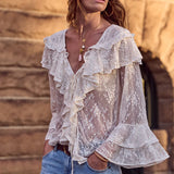 SPELL - Labyrinth Lace Blouse - Cloud Cream