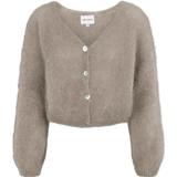 AMERICAN DREAMS - Cornelia Cropped Cardigan - Light Taupe