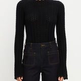 KIVARI - Logan Knit Top - Black