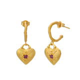 MURKANI - Love You Large Heart Hoops | Gold