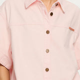 KIVARI - Marla Denim Shirt - Soft Pink