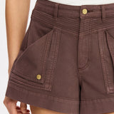 KIVARI - Celene Denim Short - Chocolate