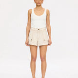 KIVARI - Celene Denim Short - Cream