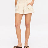 KIVARI - Celene Denim Short - Cream