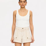 KIVARI - Celene Denim Short - Cream