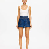 KIVARI - Celene Denim Short - Indigo Blue