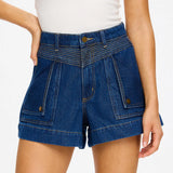 KIVARI - Celene Denim Short - Indigo Blue
