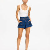 KIVARI - Celene Denim Short - Indigo Blue