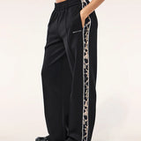 P.E NATION - Man Down Track Pant - Black / Leopard