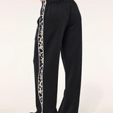 P.E NATION - Man Down Track Pant - Black / Leopard