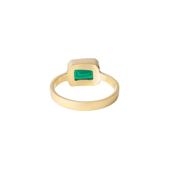 Fairley - Green Agate Deco Ring