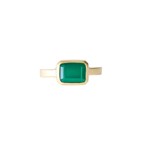 Fairley - Green Agate Deco Ring