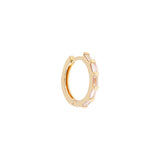 FAIRLEY - Crystal Baguette Midi Hoop | Gold
