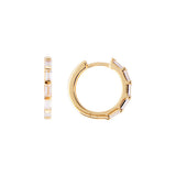FAIRLEY - Crystal Baguette Midi Hoop | Gold