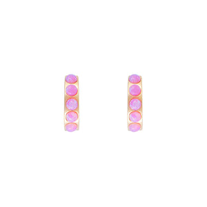 Fairley - Pink Crystal Opal Huggies