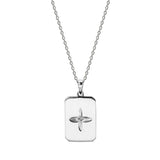 MURKANI - Desert Flower Rectangle Necklace | Silver