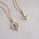 MURKANI - MOP Oval Necklace | Gold
