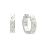 MURKANI - Octagonal Huggies | Silver