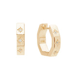MURKANI - Octagonal Huggies | Gold