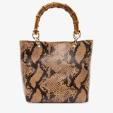 ARLINGTON MILNE - Maya Tote - Caramel Python