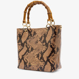 ARLINGTON MILNE - Maya Tote - Caramel Python