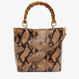 ARLINGTON MILNE - Maya Tote - Caramel Python