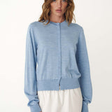 ROWIE - Maeve Merino Spring Cardigan - Sky Marle