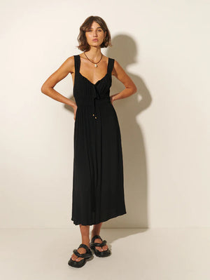 Kivari - Maria Strappy Midi Dress - Black