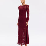 KIVARI - Marie Lace Maxi Dress - Plum