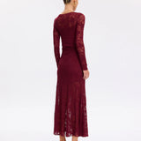 KIVARI - Marie Lace Maxi Dress - Plum