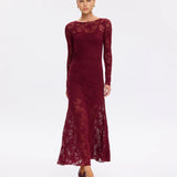 KIVARI - Marie Lace Maxi Dress - Plum