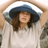 MARLOW - Linen Bucket Hat - Chambray