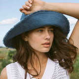 MARLOW - Linen Bucket Hat - Chambray