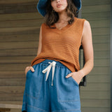 MARLOW - Linen Bucket Hat - Chambray