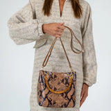 ARLINGTON MILNE - Maya Tote - Caramel Python