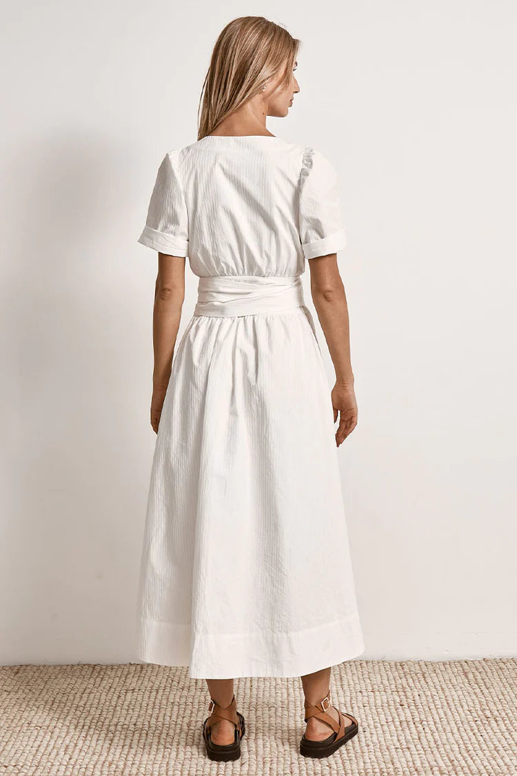 MØN RENN - East Midi Dress - White