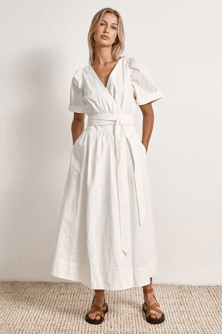 MØN RENN - East Midi Dress - White