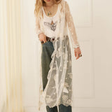 SPELL - Moon Charm Mesh Duster - Vintage Cream