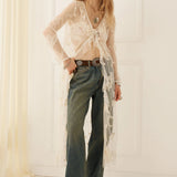 SPELL - Moon Charm Mesh Duster - Vintage Cream