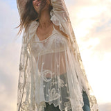 SPELL - Moon Charm Mesh Duster - Vintage Cream