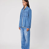 REMAIN - Effie Shirt - Mid Blue