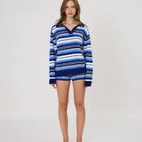 REMAIN - Ivy Polo - Cobalt Stripe